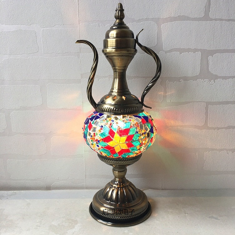 Handcrafted Turkish vintage art deco mosaic table Lamp vintage art deco