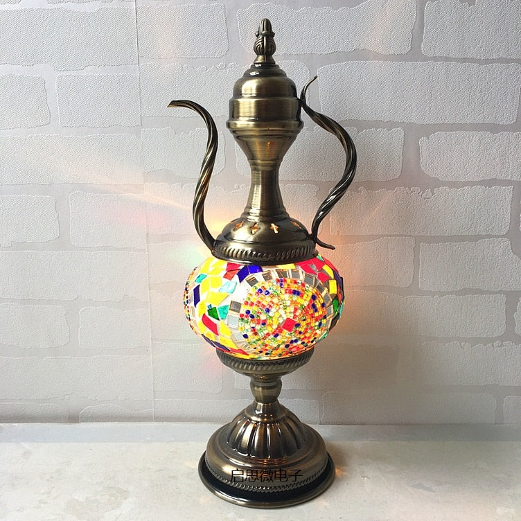 Handcrafted Turkish vintage art deco mosaic table Lamp vintage art deco