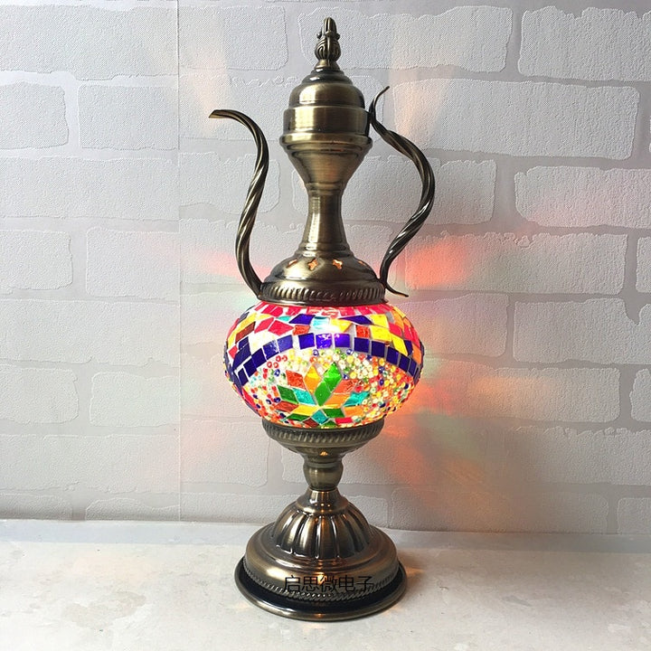 Handcrafted Turkish vintage art deco mosaic table Lamp vintage art deco