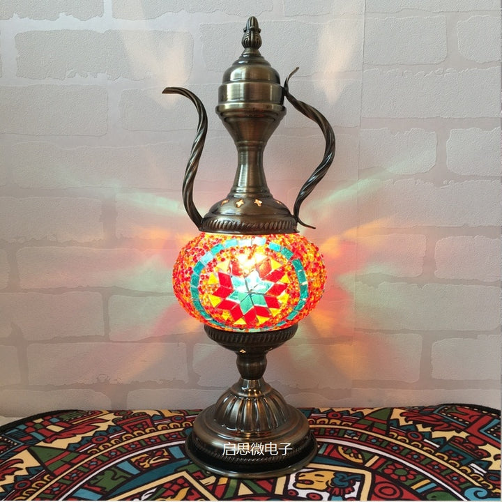 Handcrafted Turkish vintage art deco mosaic table Lamp vintage art deco