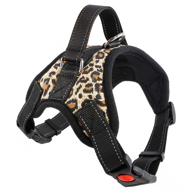 Dog Harness with Reflective Tape, Breathable Mesh and Leash