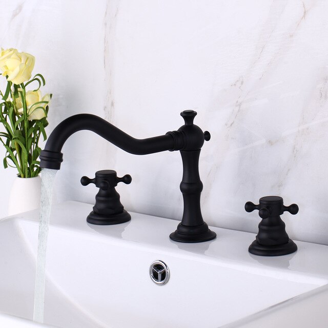KEMAIDI Bathtub Faucet 3pcs Basin Mixer Taps