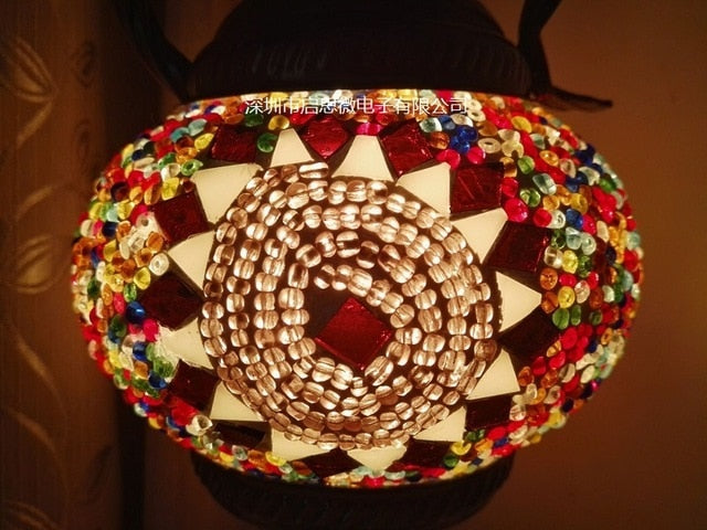 E14 Hand-inlaid glass Morocco/ Turkish Style mosaic Table Lamp