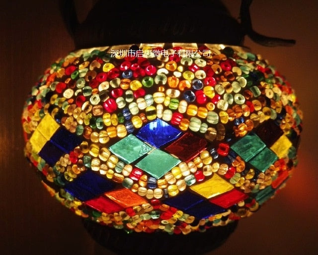 E14 Hand-inlaid glass Morocco/ Turkish Style mosaic Table Lamp