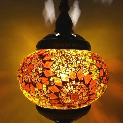 E14 Hand-inlaid glass Morocco/ Turkish Style mosaic Table Lamp