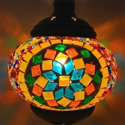 E14 Hand-inlaid glass Morocco/ Turkish Style mosaic Table Lamp