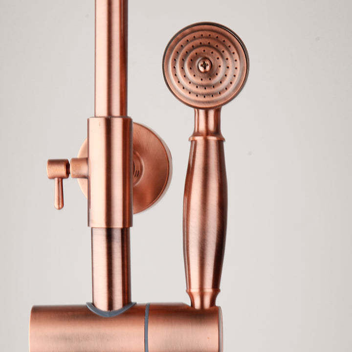 KEMAIDI Bathroom Shower Faucet Bath Faucet Mixer Tap With Hand Shower Head Rose Gold Shower