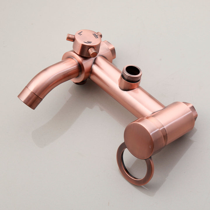 KEMAIDI Bathroom Shower Faucet Bath Faucet Mixer Tap With Hand Shower Head Rose Gold Shower