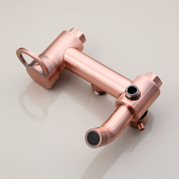 KEMAIDI Bathroom Shower Faucet Bath Faucet Mixer Tap With Hand Shower Head Rose Gold Shower