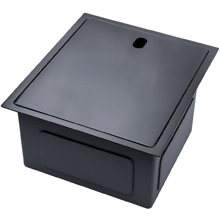 Black/Stainless Hidden Kitchen sink Single bowl