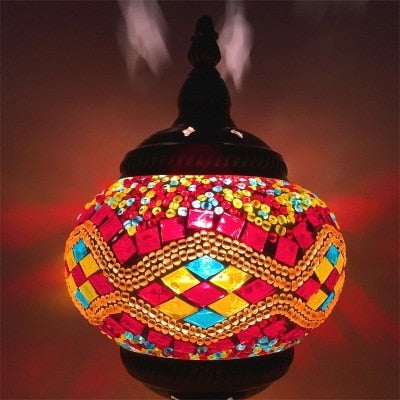 E14 Hand-inlaid glass Morocco/ Turkish Style mosaic Table Lamp