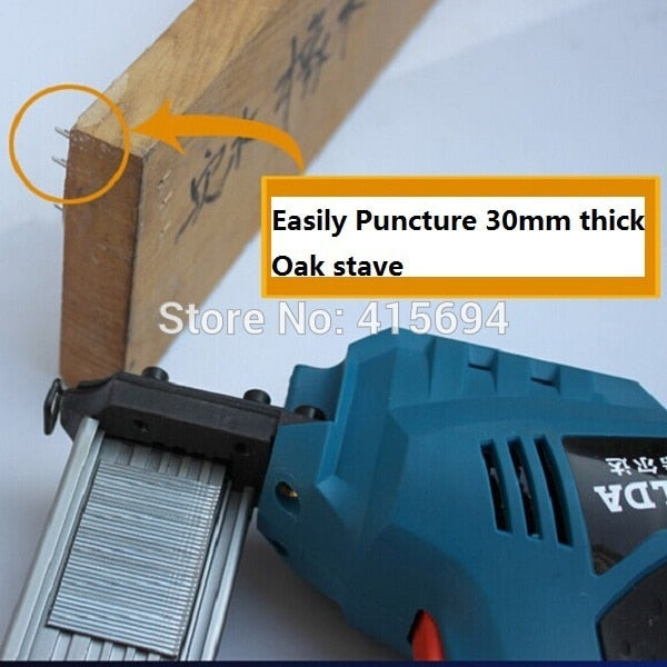 Efficiency fastest electric nail gun.Impact force adjustable,both U-nail T-dual.household power tool.