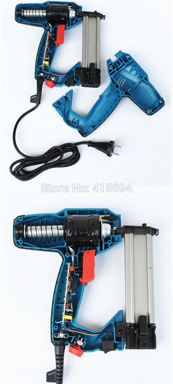 Efficiency fastest electric nail gun.Impact force adjustable,both U-nail T-dual.household power tool.