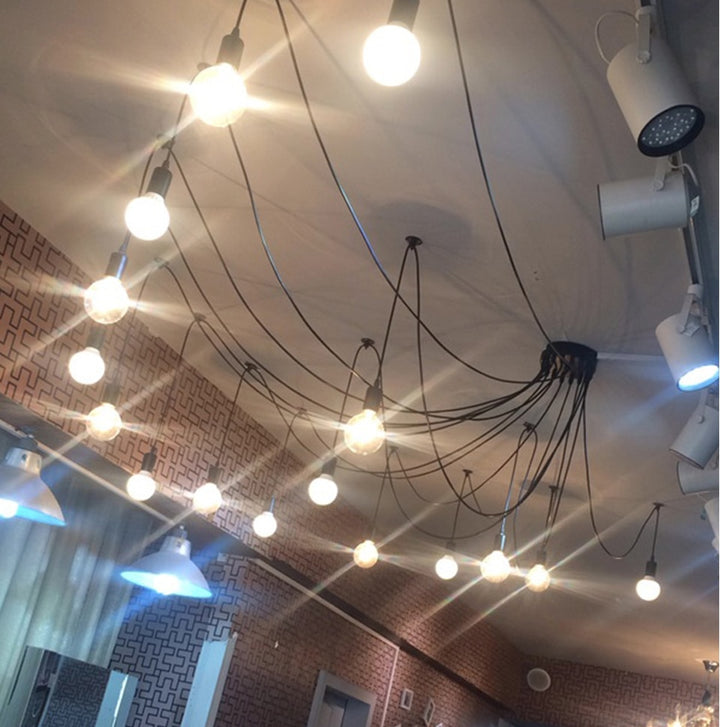 E27 Retro Edison Bulb Pendant Lights Vintage Loft Antique Hanging Pendant Lamp Spider