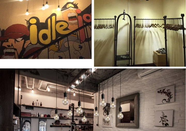 E27 Retro Edison Bulb Pendant Lights Vintage Loft Antique Hanging Pendant Lamp Spider