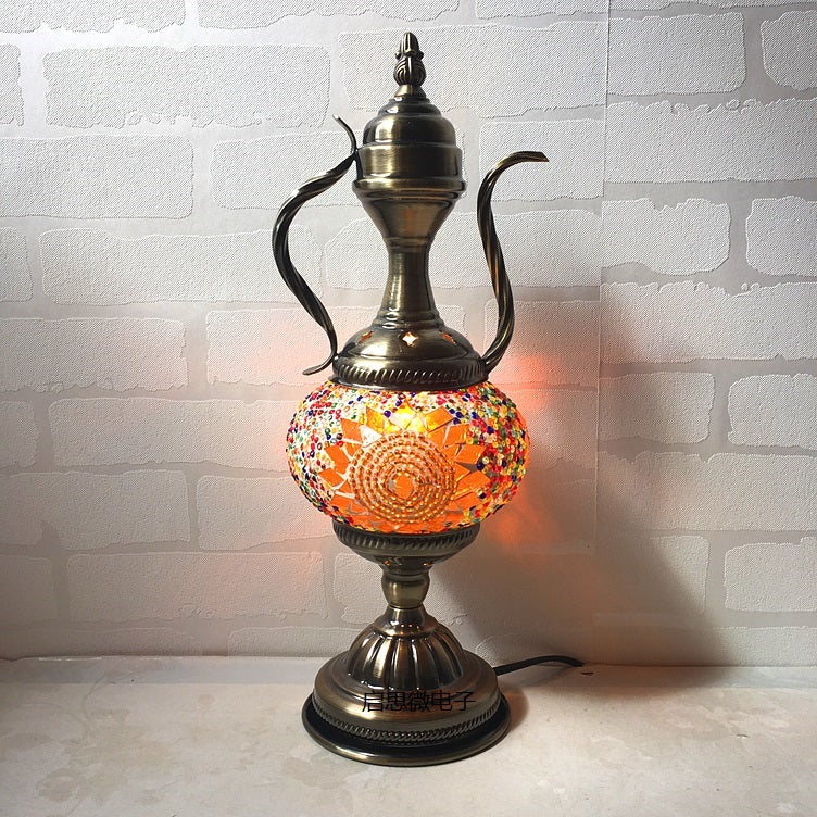 Handcrafted Turkish vintage art deco mosaic table Lamp vintage art deco