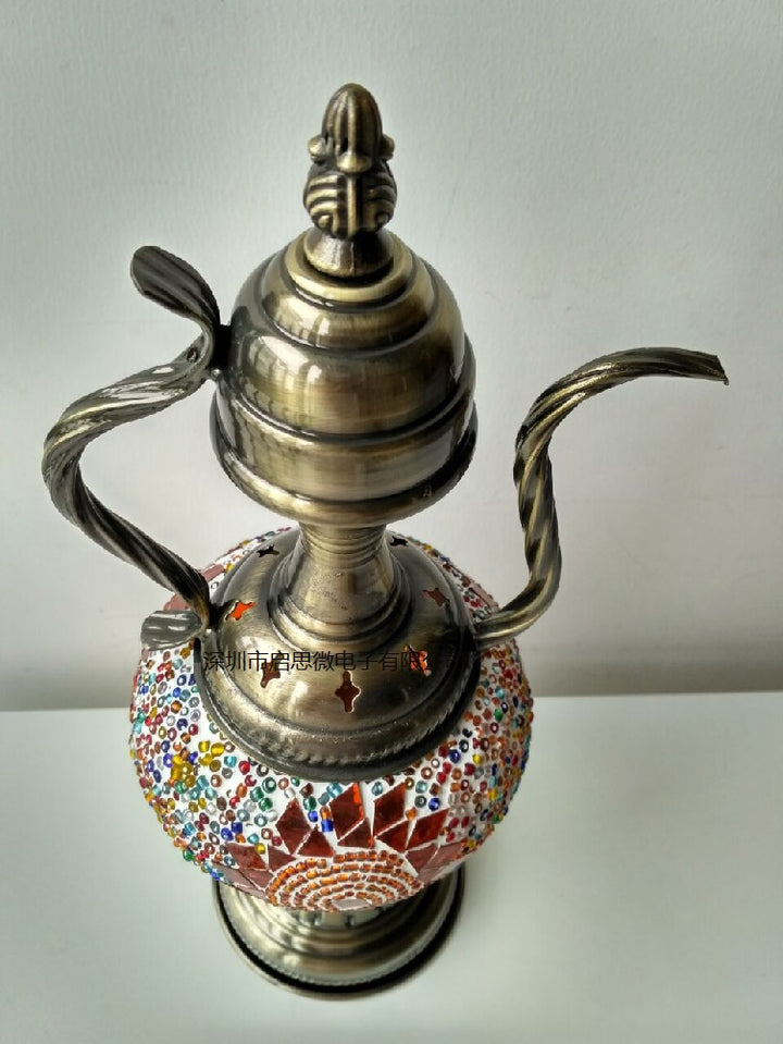 Handcrafted Turkish vintage art deco mosaic table Lamp vintage art deco