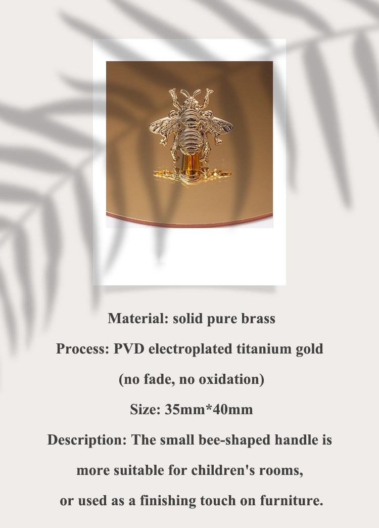 Bee shape/Solid Brass Furniture Door/Draw knob