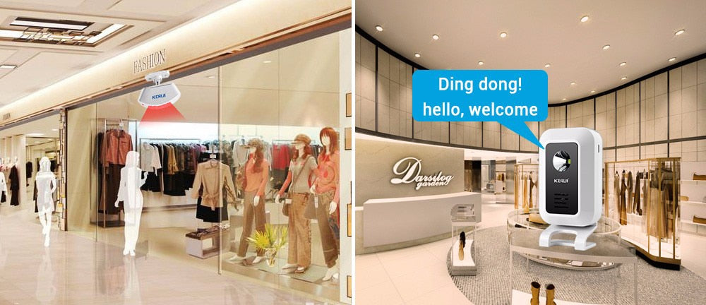 KERUI M7 Welcome Motion Sensor Security Alarm 32 Songs Wirless Door Bell Chime .