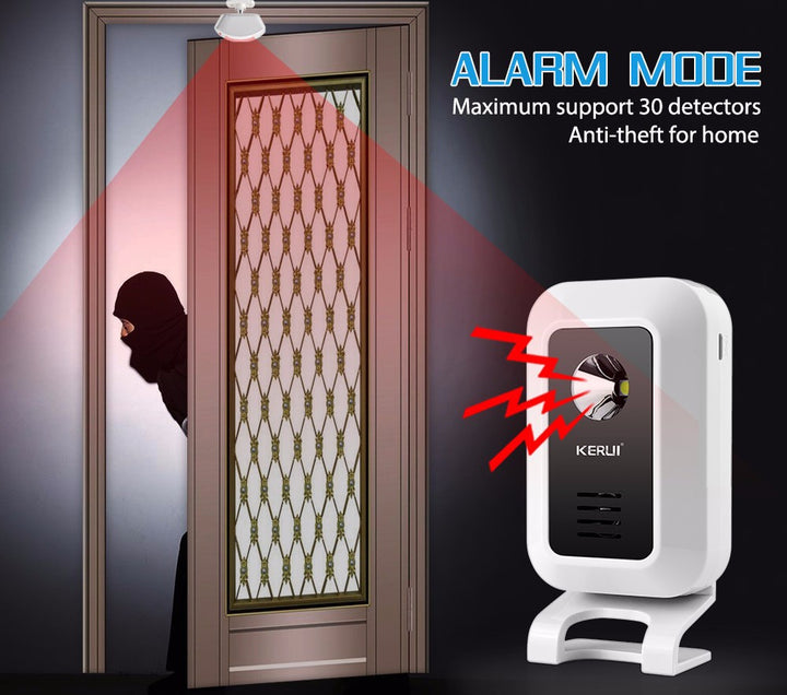 KERUI M7 Welcome Motion Sensor Security Alarm 32 Songs Wirless Door Bell Chime .