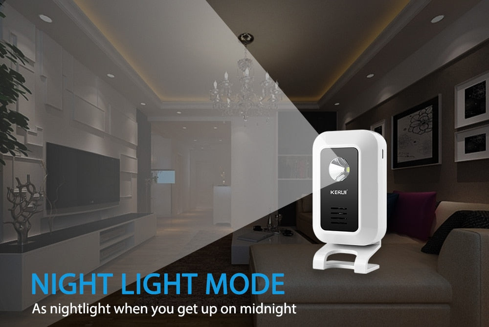 KERUI M7 Welcome Motion Sensor Security Alarm 32 Songs Wirless Door Bell Chime .