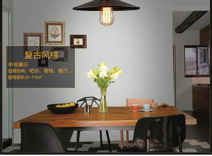 Edison Loft Style Vintage Industrial Retro Pendant Lamp Light e27 Holder Iron