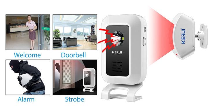 KERUI M7 Welcome Motion Sensor Security Alarm 32 Songs Wirless Door Bell Chime .