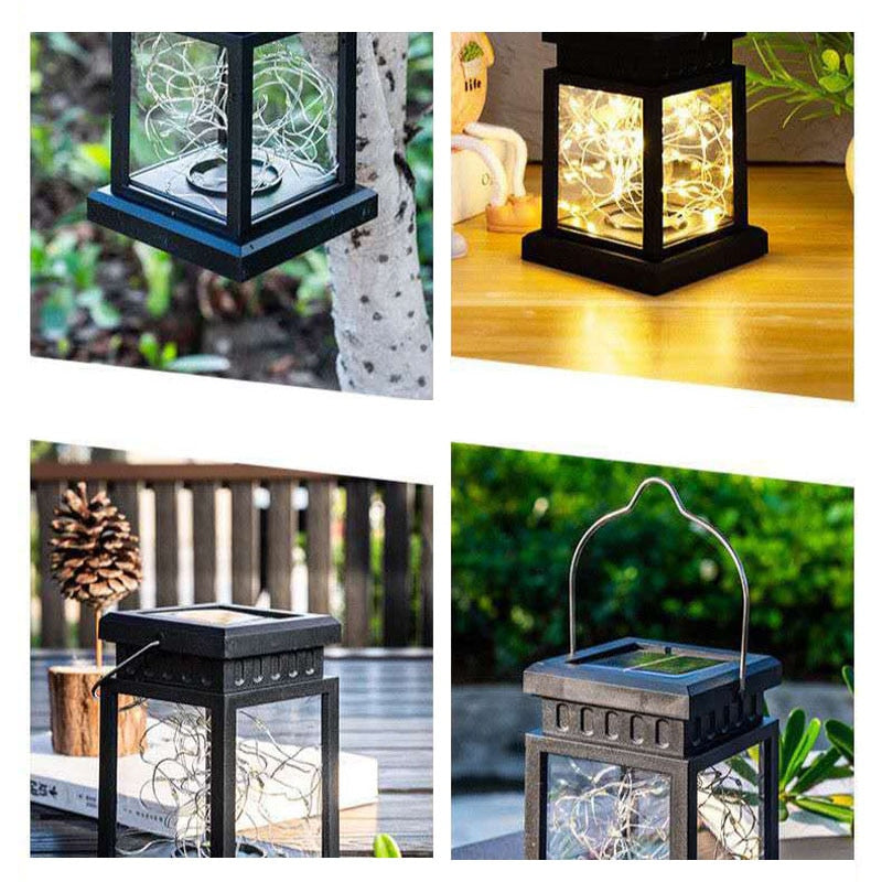 Solar LED Lights Outdoors Focus Floor Lanterns