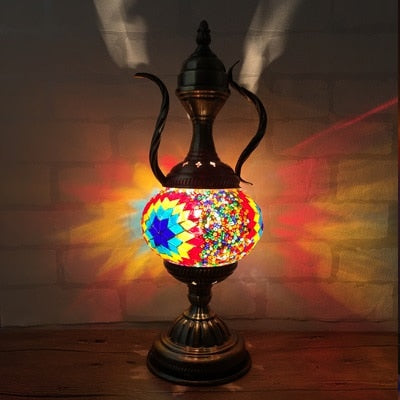 Handcrafted Turkish vintage art deco mosaic table Lamp vintage art deco