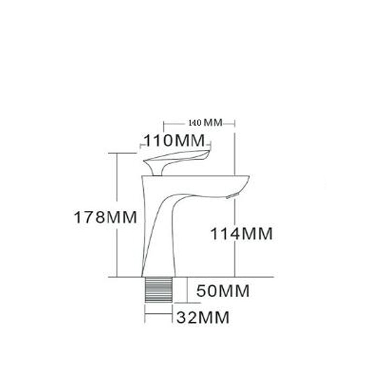 Black/ White  Deck Mounted Basin Mixer  for Vanity