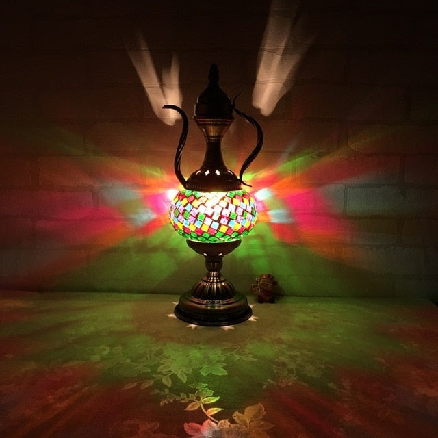 Handcrafted Turkish vintage art deco mosaic table Lamp vintage art deco