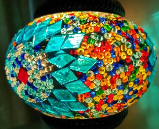 Handcrafted Turkish vintage art deco mosaic table Lamp vintage art deco