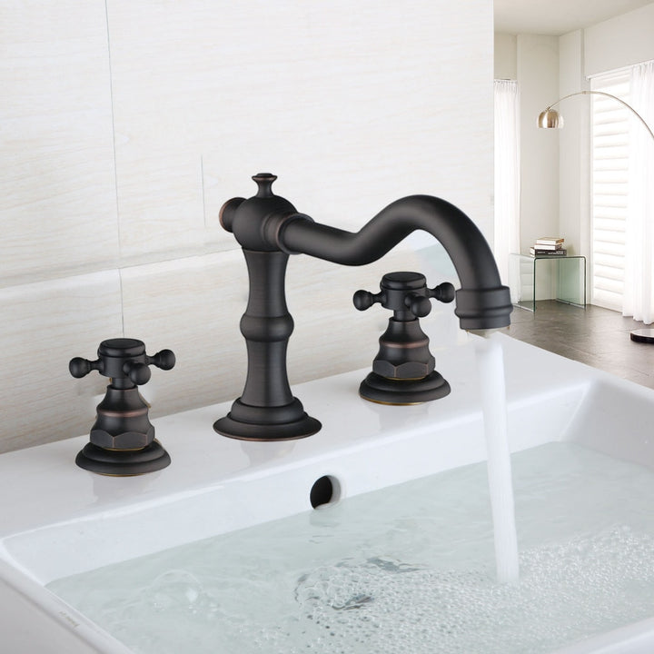 KEMAIDI Bathtub Faucet 3pcs Basin Mixer Taps