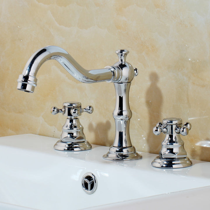 KEMAIDI Bathtub Faucet 3pcs Basin Mixer Taps