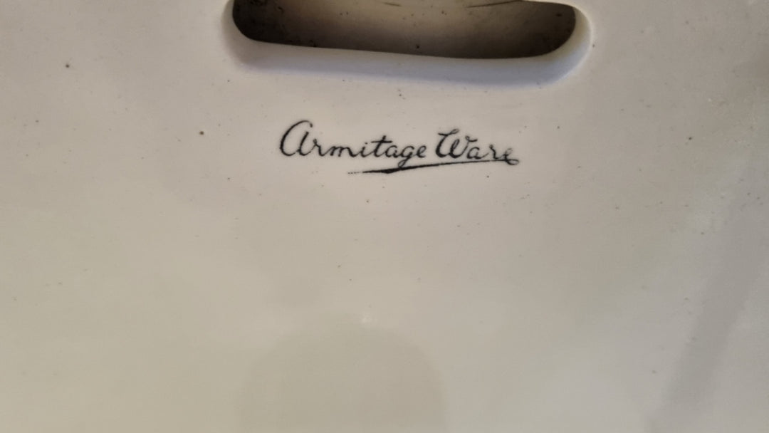 Vintage Armitage Ware Traditional Basin with Right Hand Slotted Soap Dish 250-300H x 570W x 430D