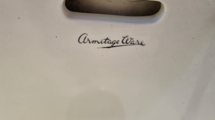 Vintage Armitage Ware Traditional Basin with Right Hand Slotted Soap Dish 250-300H x 570W x 430D