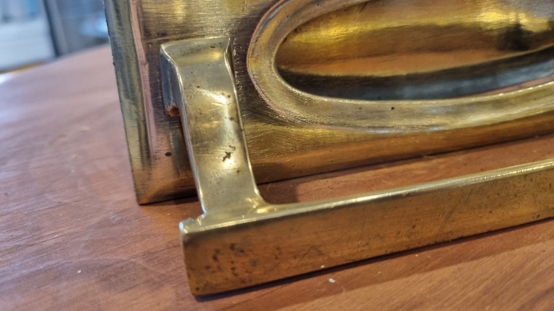 Art Noveau Door Pull and Letter Box Cover with Door Bell Area.