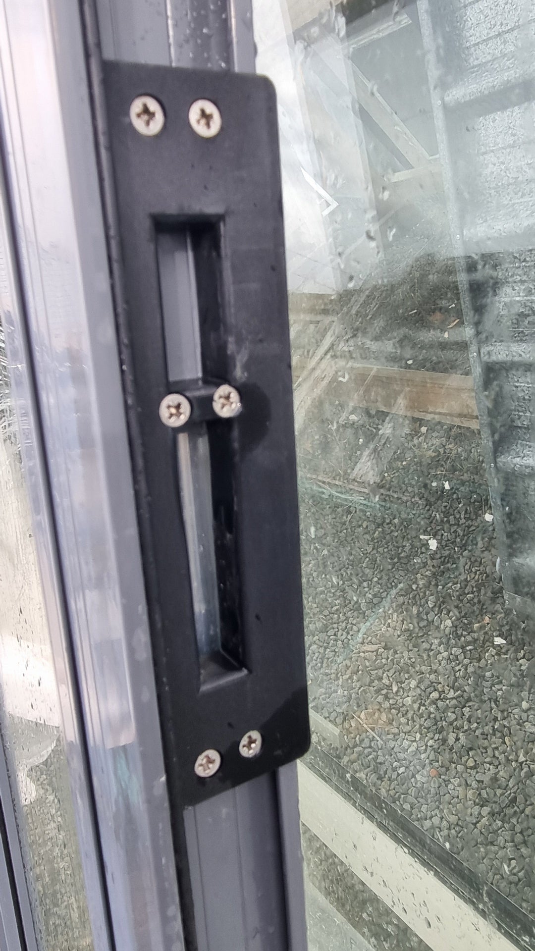Graphite Grey Alumminium Entrance Door with two Side Lites