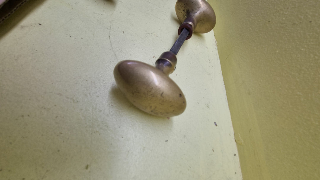 Vintage Brass/Antique Brass Oval Door Handles 60L x 40W x 55H