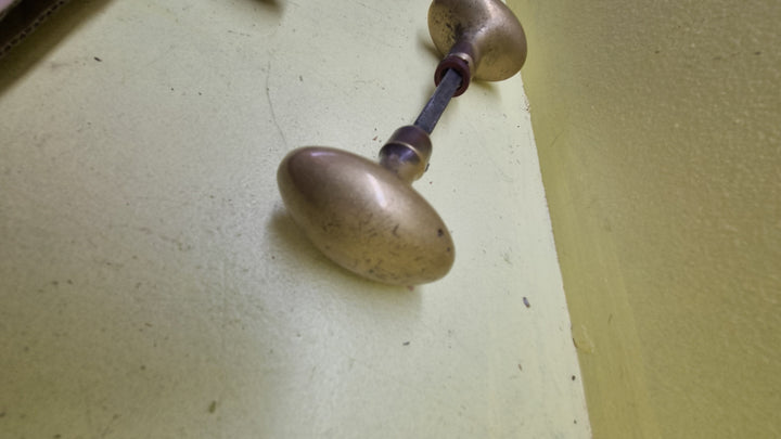 Vintage Brass/Antique Brass Oval Door Handles 60L x 40W x 55H