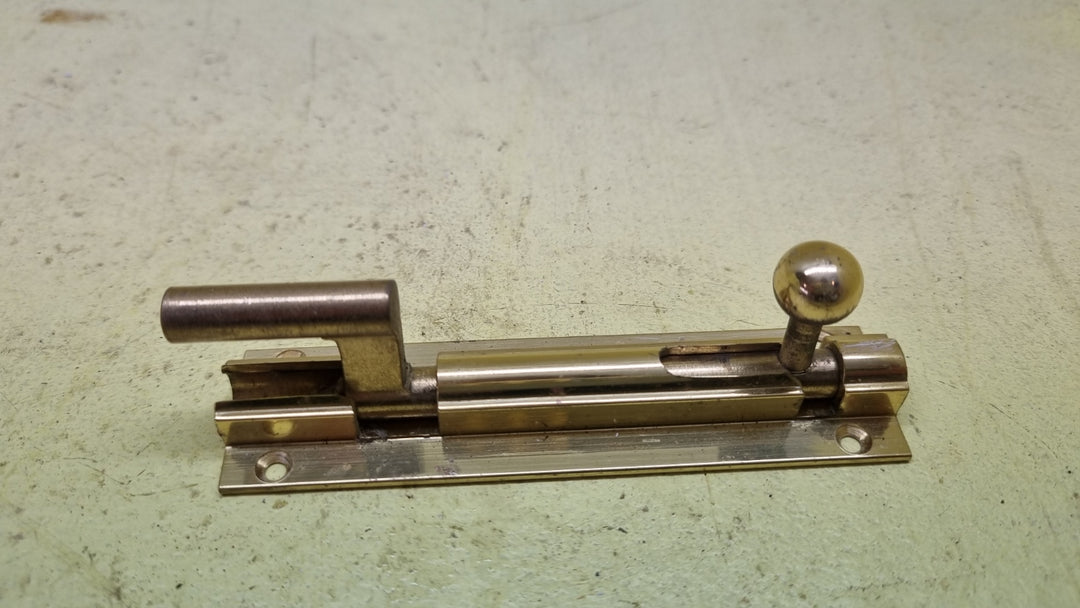 Solid Polished Brass Slide Bolt   60/125/180L x 25/37/35W x 20/10D