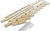 120" Unfinished Rolling Library Step Ladder, Pine Wood Ladder with Glab Handle,No Sliding Hardware,for Loft Stairs/Bookshelf