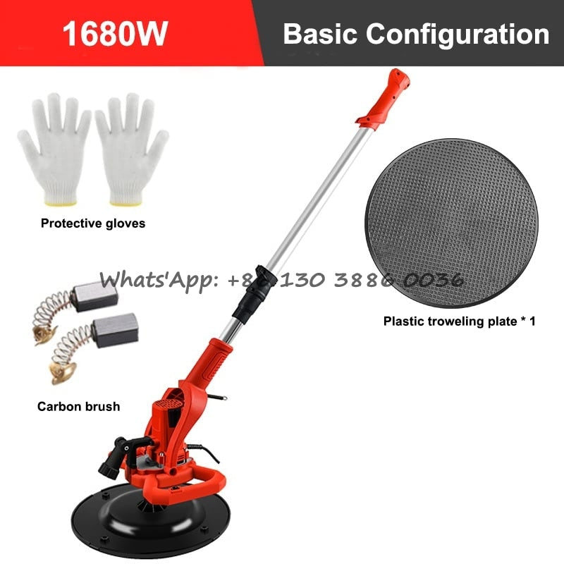 Portable Small Electric Cement Mortar Trowel Hand-held Floor Wall Smoothing Polishing Sander Automatic Putty Plastering Machine