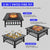 3 IN 1 Fire Pits Outdoor Heaters Barbecue Grill Charcoal BBQ Tool Fire Pit Square Courtyard