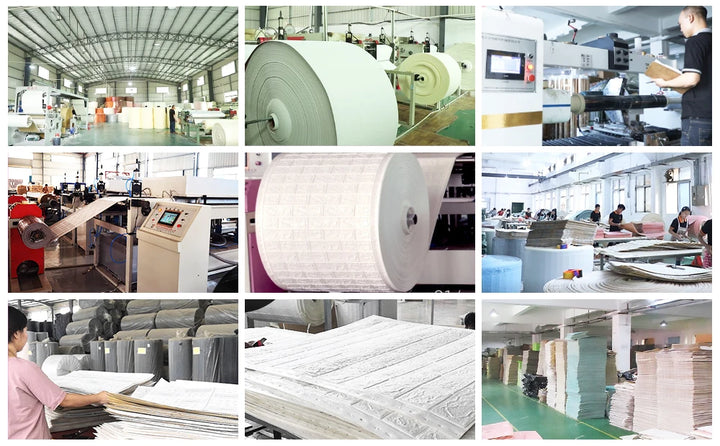 15PCS Wall Sticker Waterproof PVC imitation brick Wallpapers for TV walls living room bedroom kitchen kids rooms painted surface