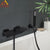 Quyanre Black Waterfall Bathtub Shower Faucets Wall Mount Shower Mixer Tap Faucets Hot Cold Bath Shower Tap BaRobinet Baignoire