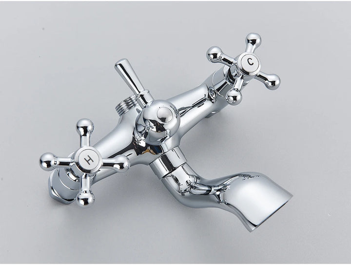 POIQIHY Golden Black Bathtub Shower Faucets Bathroom Wall Bath Shower Set Brass Mixer Tap Swivel Tub Spout Bath Shower Mixers