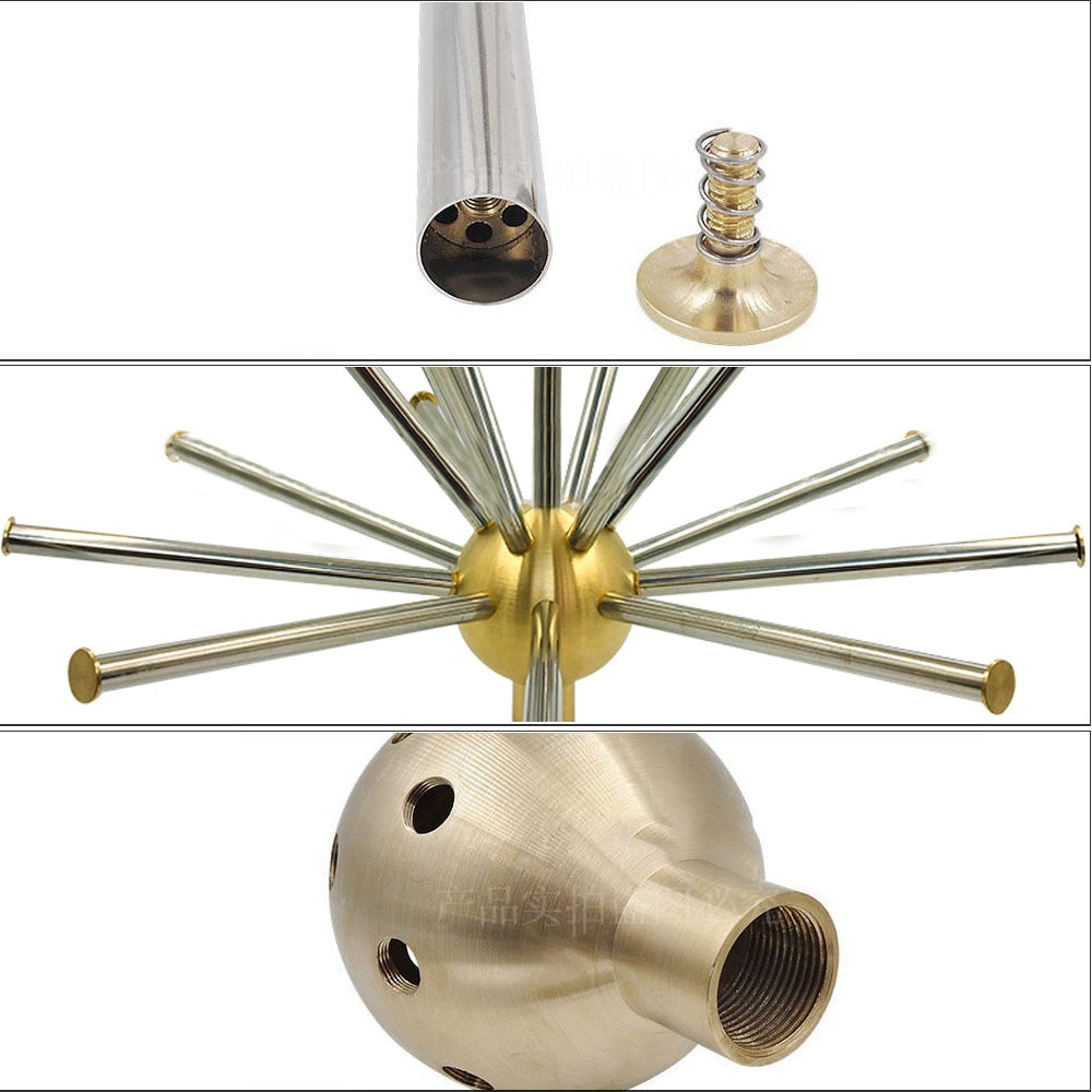 1''-3'' Female Half Dandelion Shape Fountain Nozzles Brass Ball Stainless Steel Tubing Sprinklers for Pond