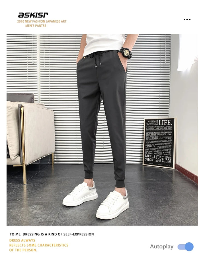 Pantalones Hombre Summer New Men Trousers Korean Luxury Clothing Streetwear Slim Fit Cargo Pants Slim Fit Casual Work Wear 36-28