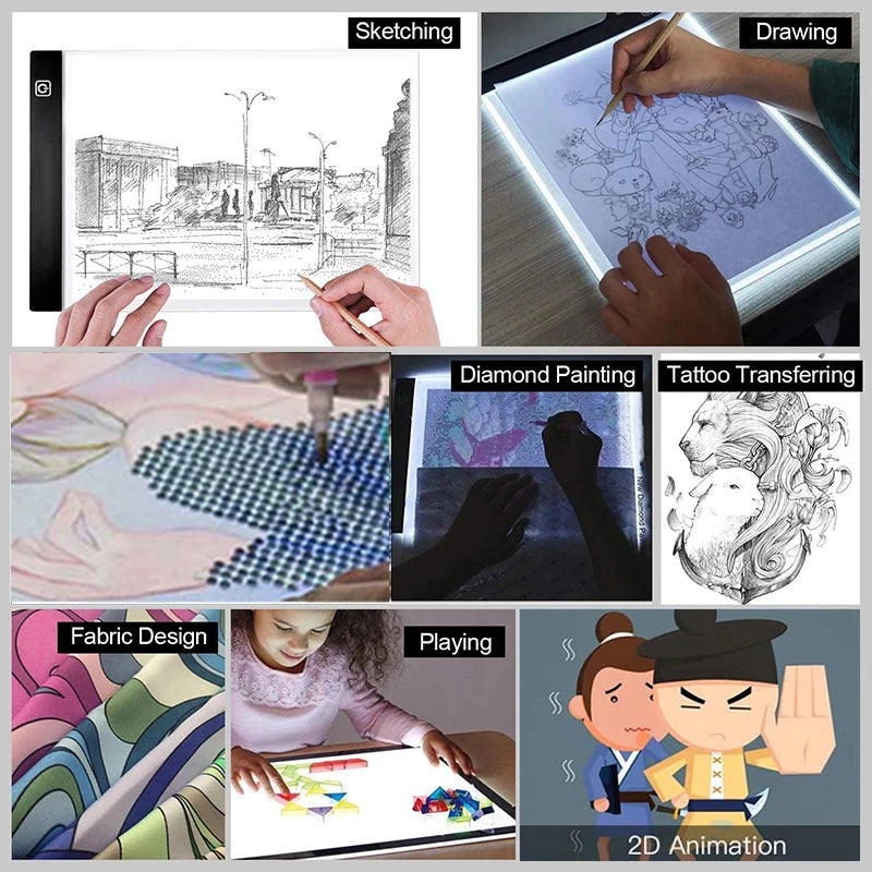 A5/A4/A3 LED Light Pad for diamond painting Artcraft Tracing Light Box Digital Tablets Painting writing Drawing Tablet